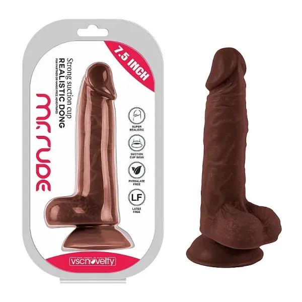 Pênis Realístico Mr. Rude 2 com Ventosa - 19,0 X 3,5 cm (7643) - imagem 3