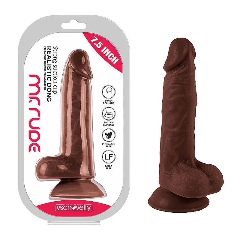Pênis Realístico Mr. Rude 2 com Ventosa - 19,0 X 3,5 cm (7643) - 3