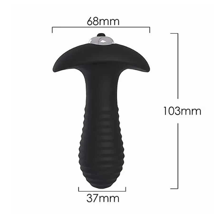 Plug Anal Com Víbrio - Preto - 2