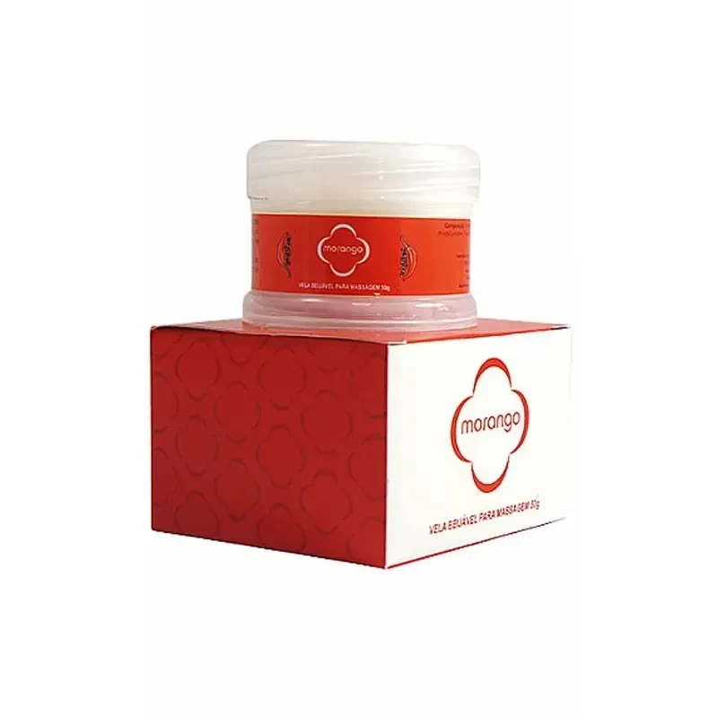 Vela Beijável para Massagem - Morango  - 1
