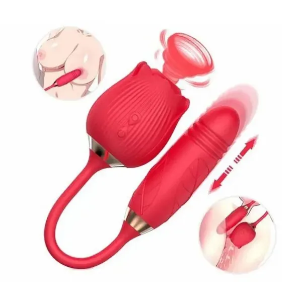 Vibrador Sophie 2 em 1 - Vermelho  - imagem 2