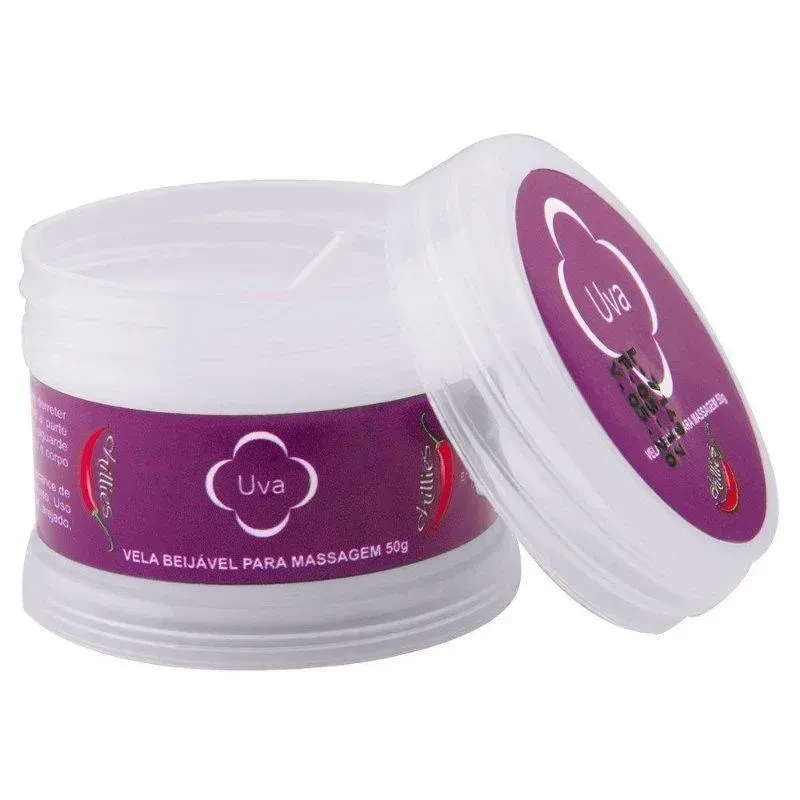 Vela Beijável para Massagem - Uva - 1