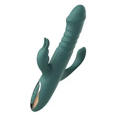 Vibrador de Ponto G e Clitóris com Vai e Vem - Verde (8244) - imagem 1