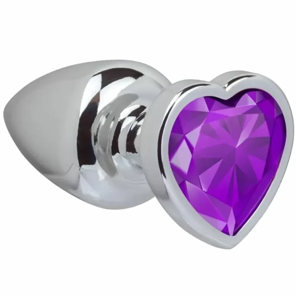 Plug Anal Coração - P - Roxo  - 1
