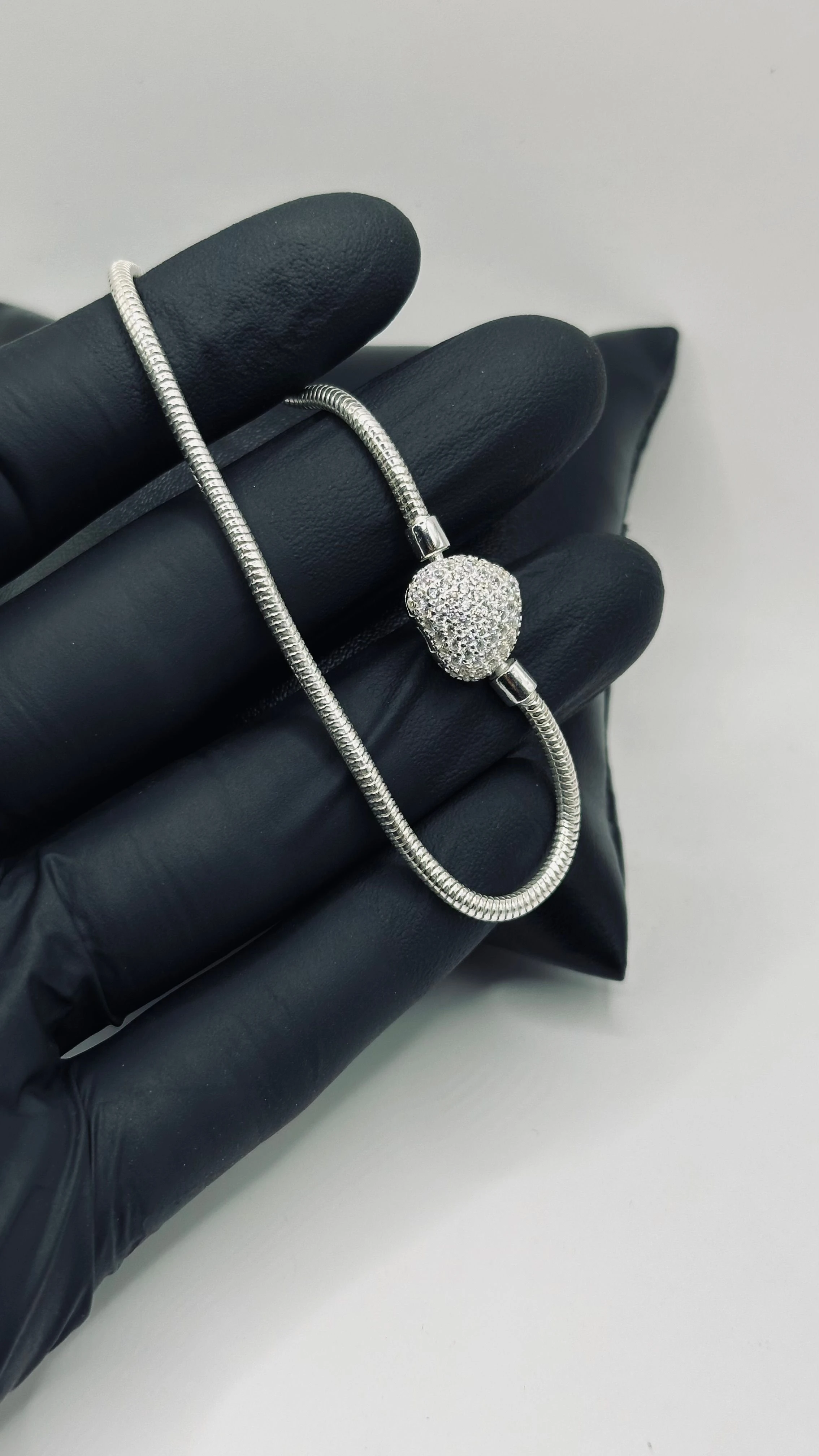 Pulseira Pandora - Coração Cravejado  - 1