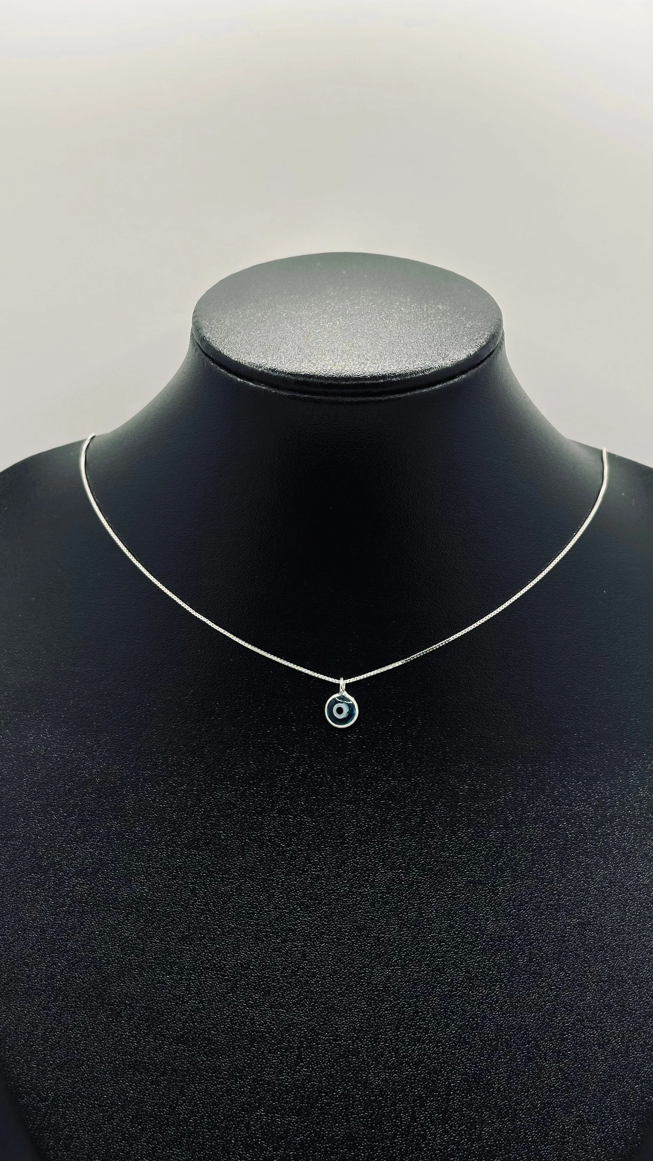 Colar Olho Grego Azul Celeste  - 1