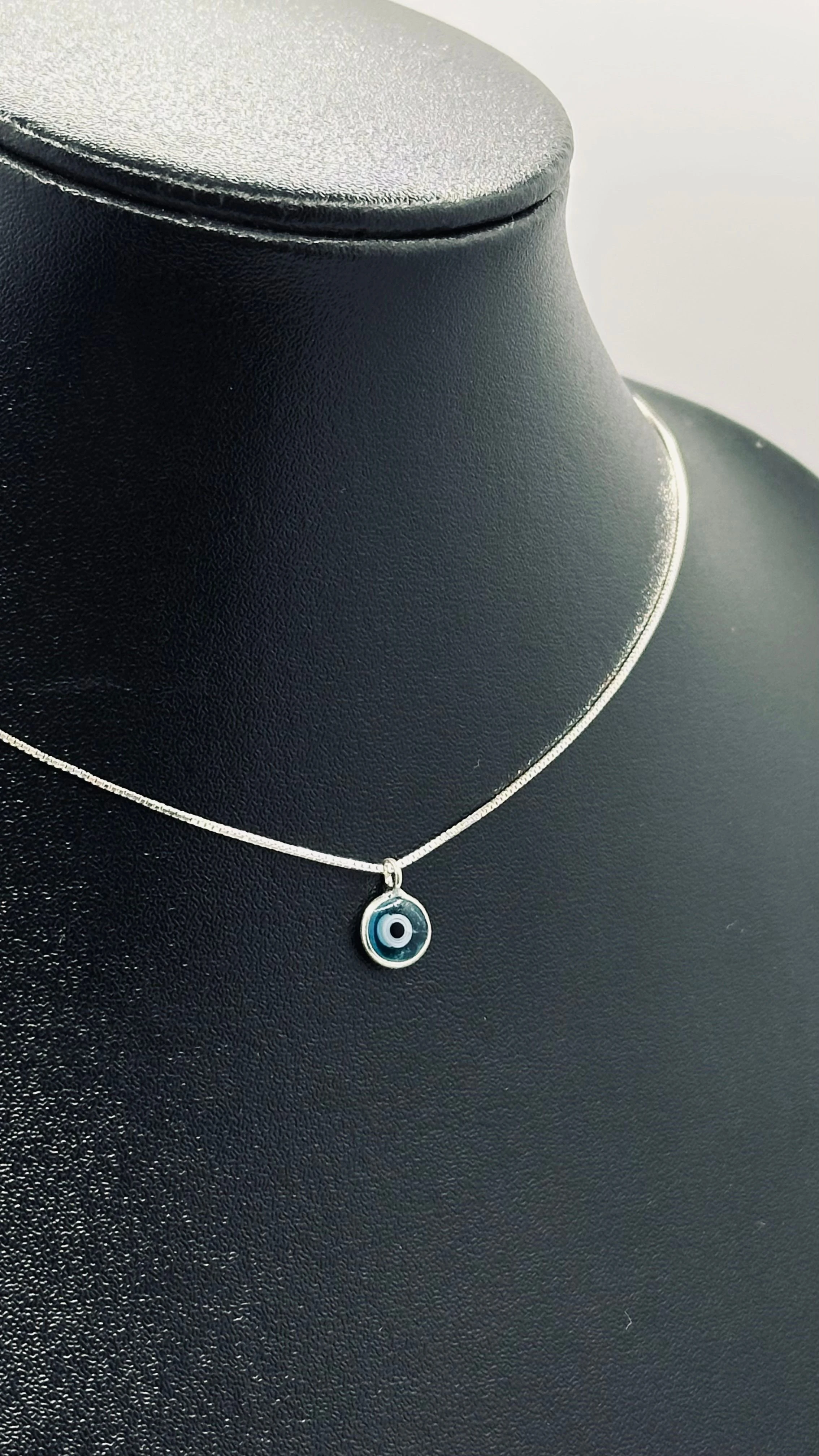 Colar Olho Grego Azul Celeste  - 2