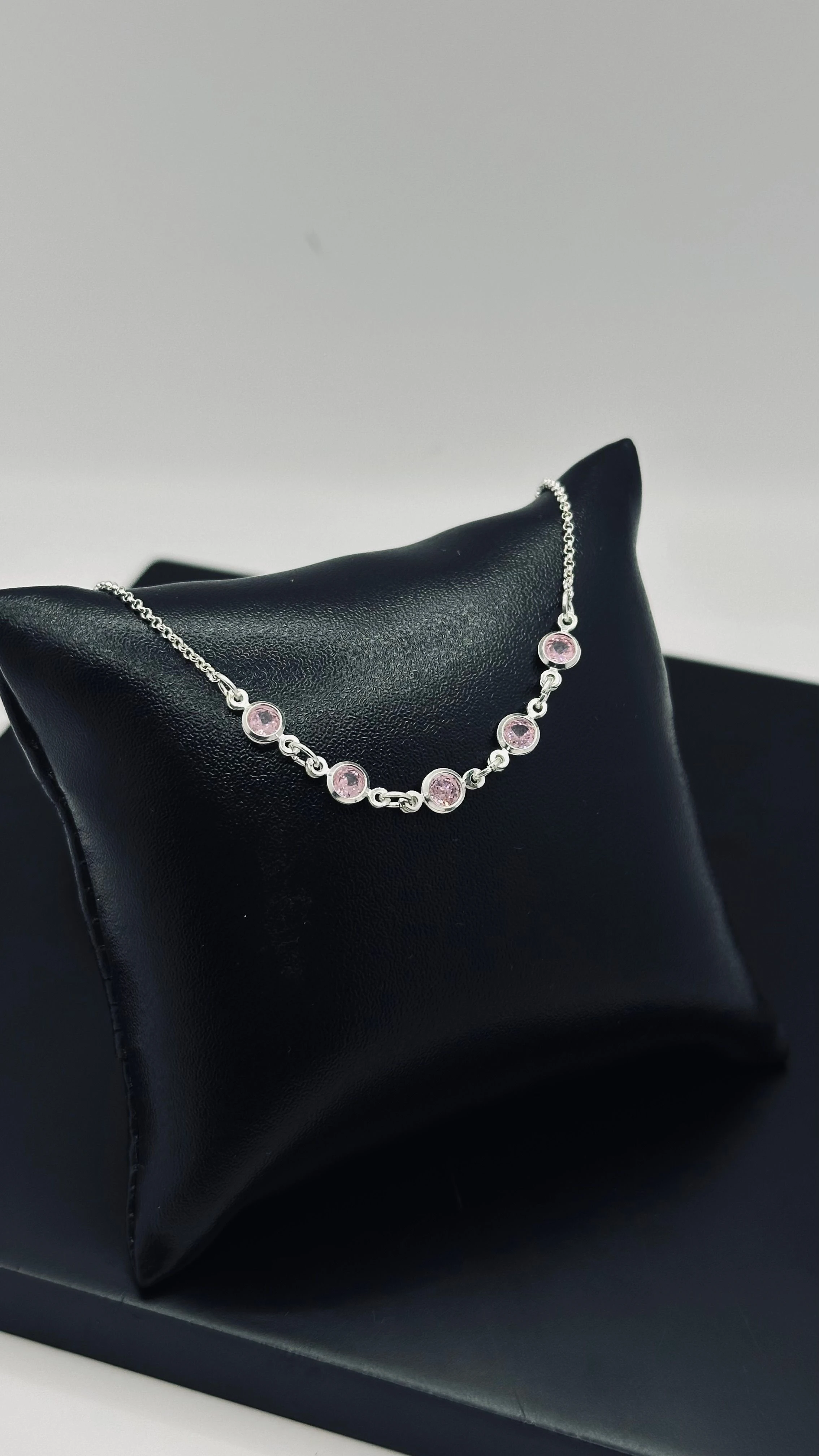 Pulseira Zircônia Rosa  - 2