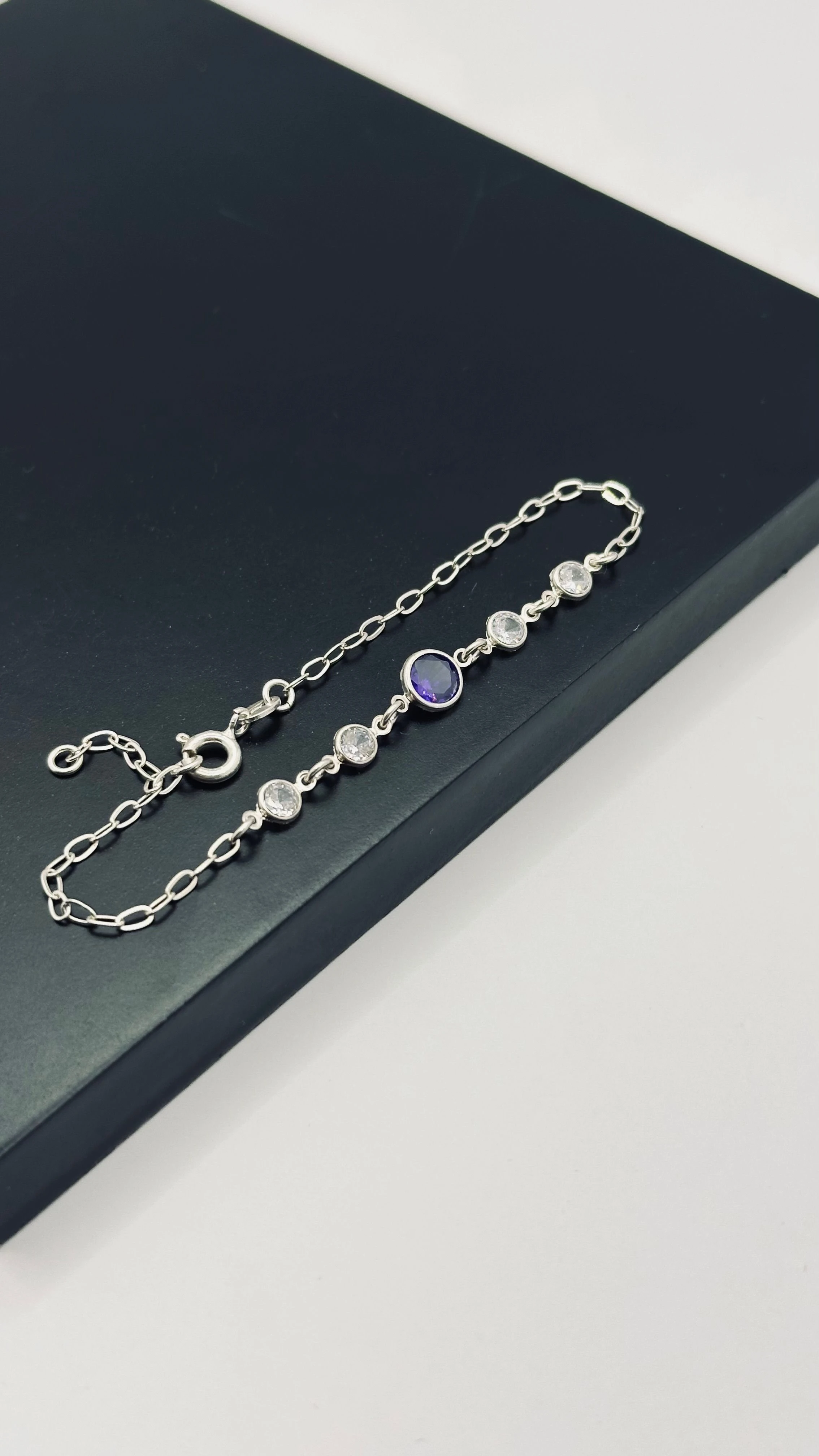 Pulseira Zircônia Violeta  - 1