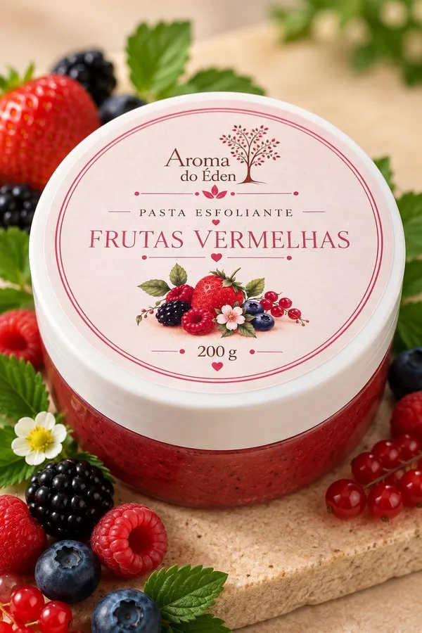 Pasta Esfoliante Corporal de Frutas Vermelhas