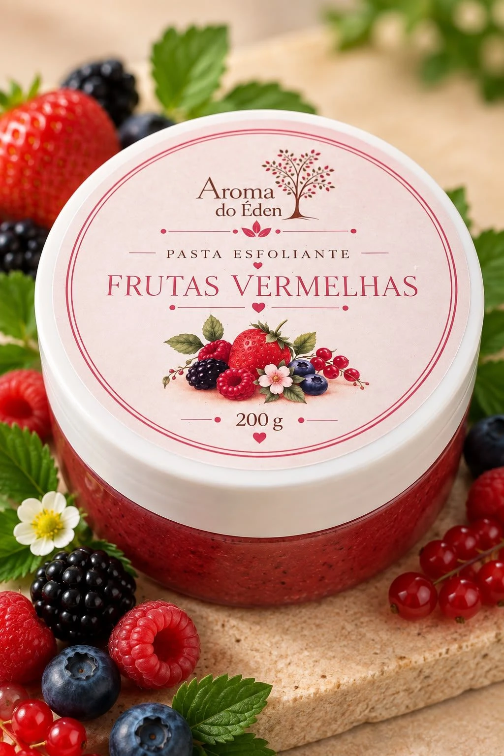 Pasta Esfoliante Corporal de Frutas Vermelhas - 1