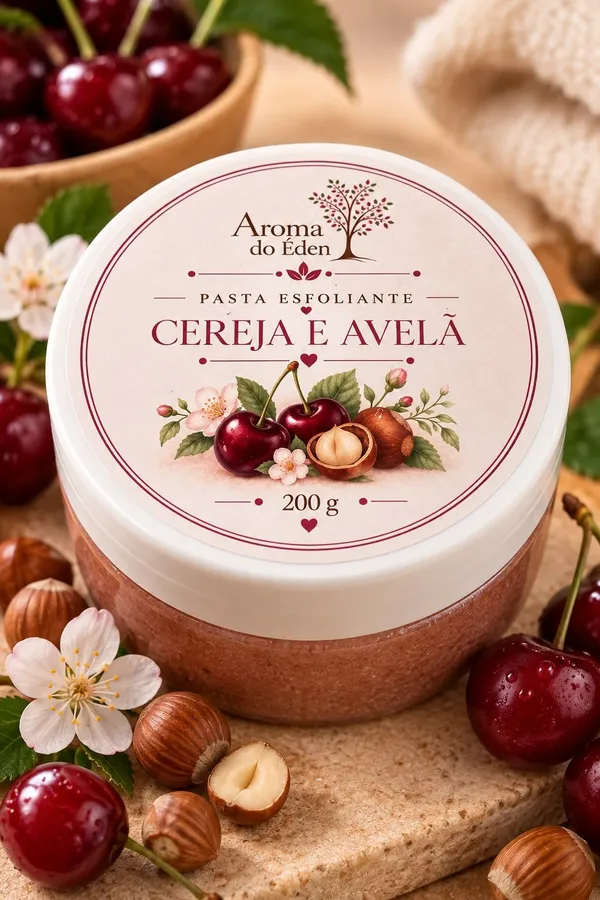 Pasta Esfoliante Corporal de Cereja e Avelã