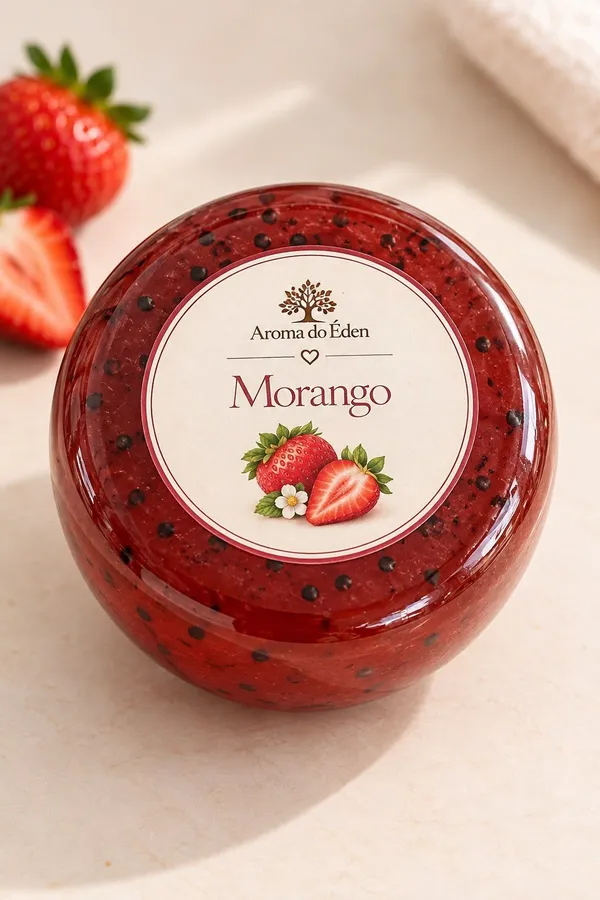 Sabonete de Morango com Sementes
