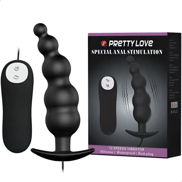 Plug anal vibratório  com controle 