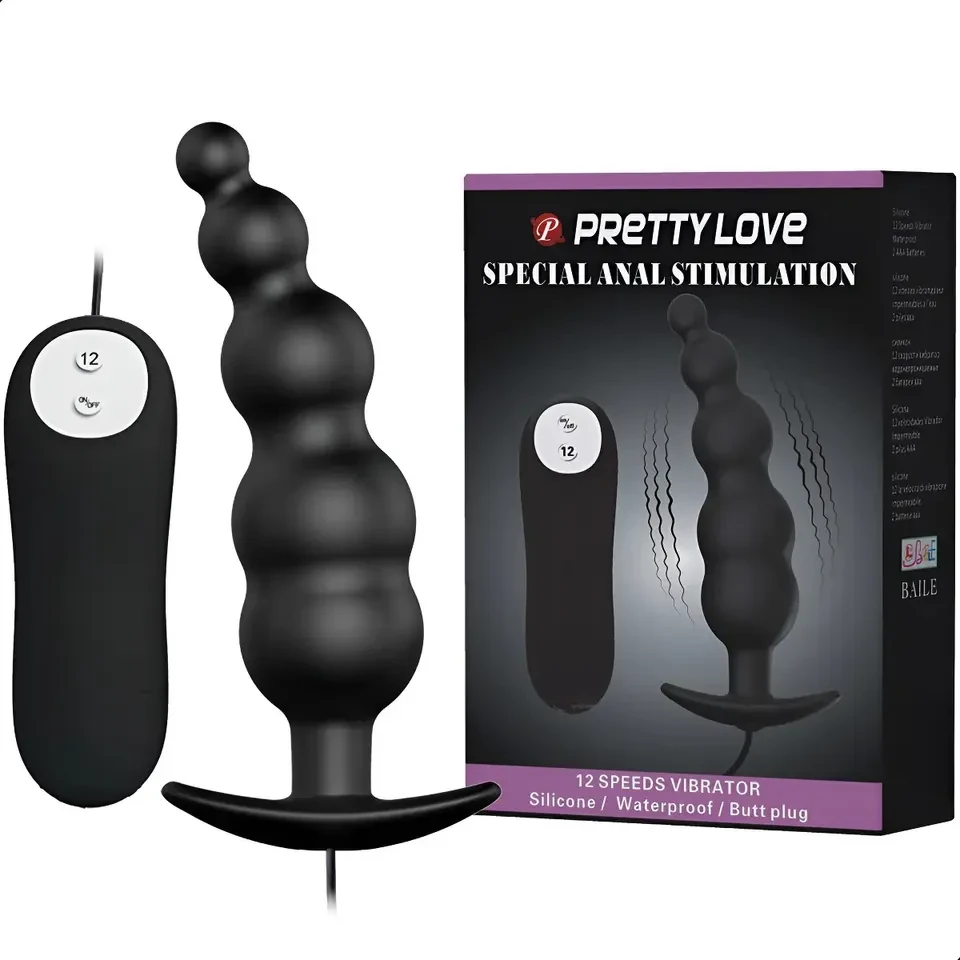 Plug anal vibratório  com controle  - 1
