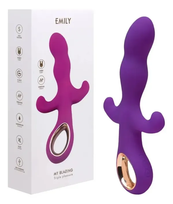 Vibrador recarregável de dupla estimulação 