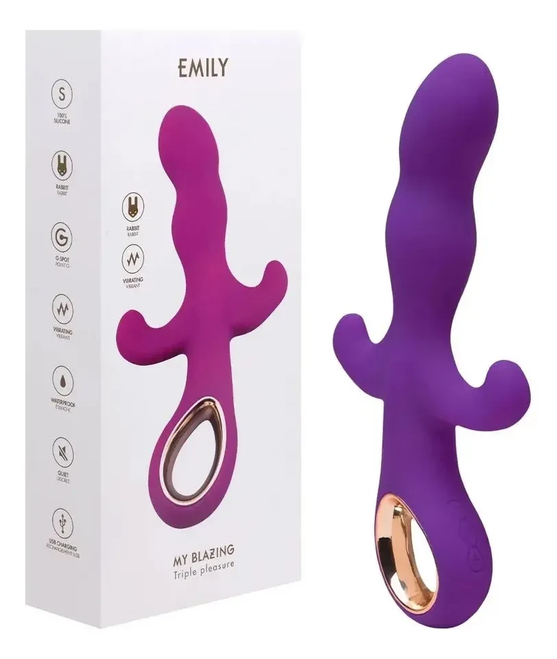 Vibrador recarregável de dupla estimulação  - 1