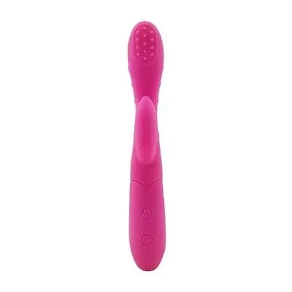 Vibrador com estimulador de clitóris recarregável  - 2