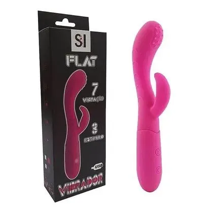 Vibrador com estimulador de clitóris recarregável 