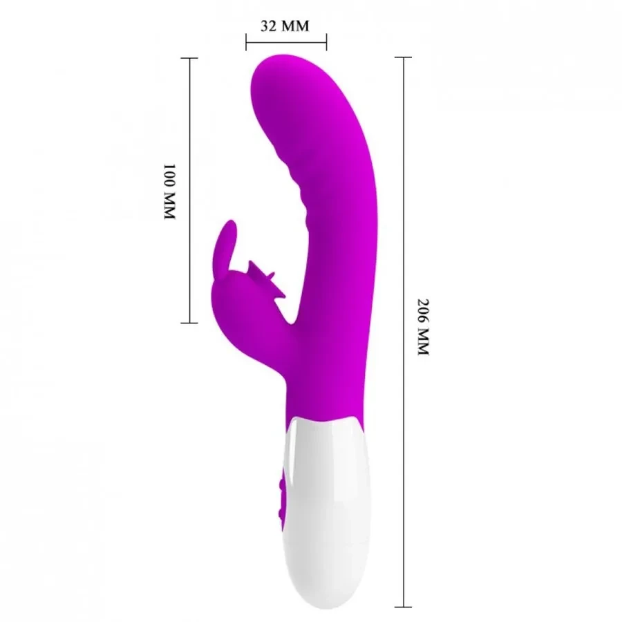 Vibrador com estimulador de clitoriano e simulador de oral com 30 modos de vibração  - 2