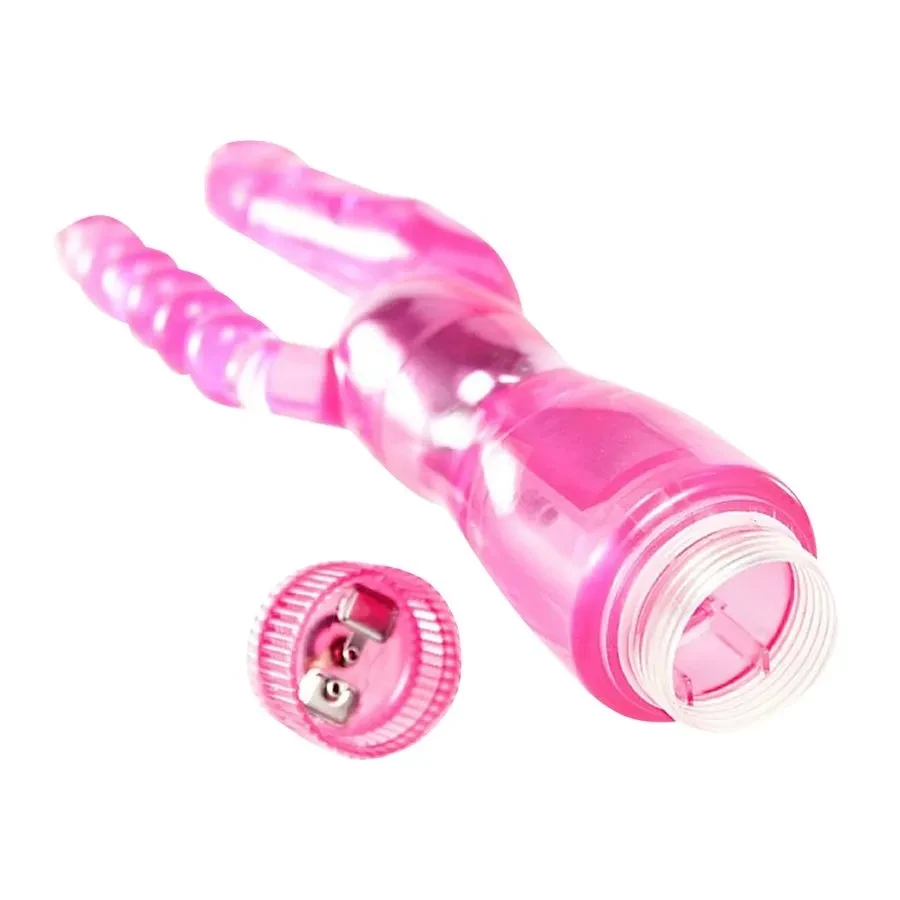 Duplo prazer vibrador dupla penetração a pilha  - 4