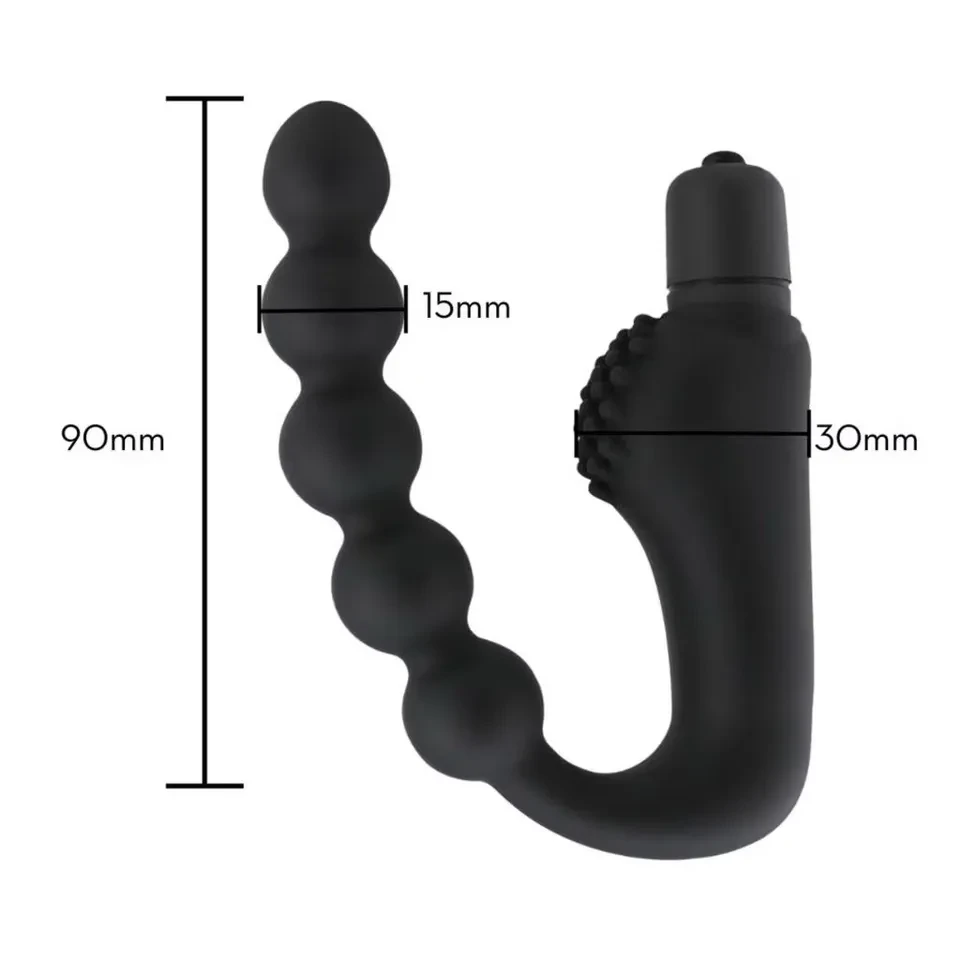 Estimulador de próstata plug anal escalonado vibratório  - 2