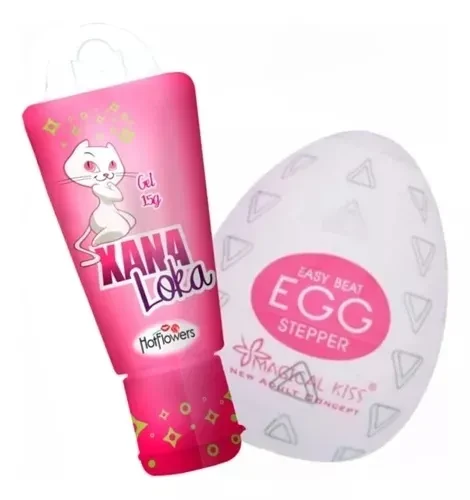 Kit Excitante Feminino Xana Loka + Masturbador Masculino - 1