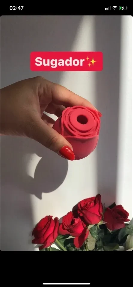 Vibrador Rosa de sucção - 2