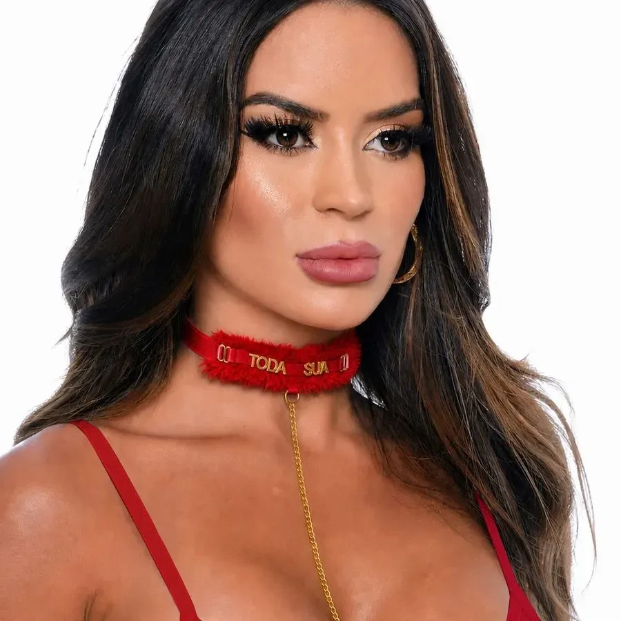 Coleira Choker em Pelúcia  - 4