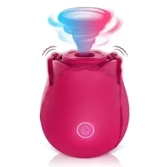 ESTIMULADOR DE CLITÓRIS FORMATO ROSA COM 5 MODOS DE ONDAS DE PRESSÃO 3R IMPORT - 2