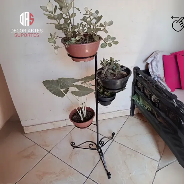 Suporte para 4 vasos de plantas 