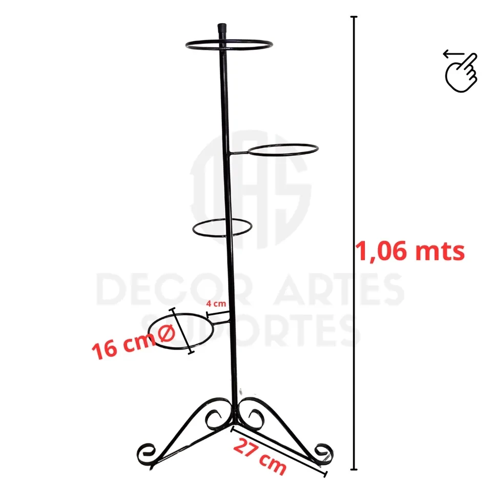 Suporte para 4 vasos de plantas  - 3