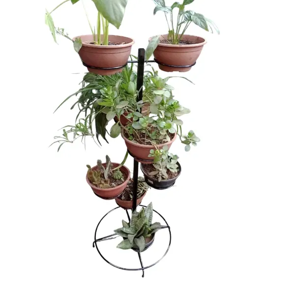 Suporte de chão para 8 vasos de plantas