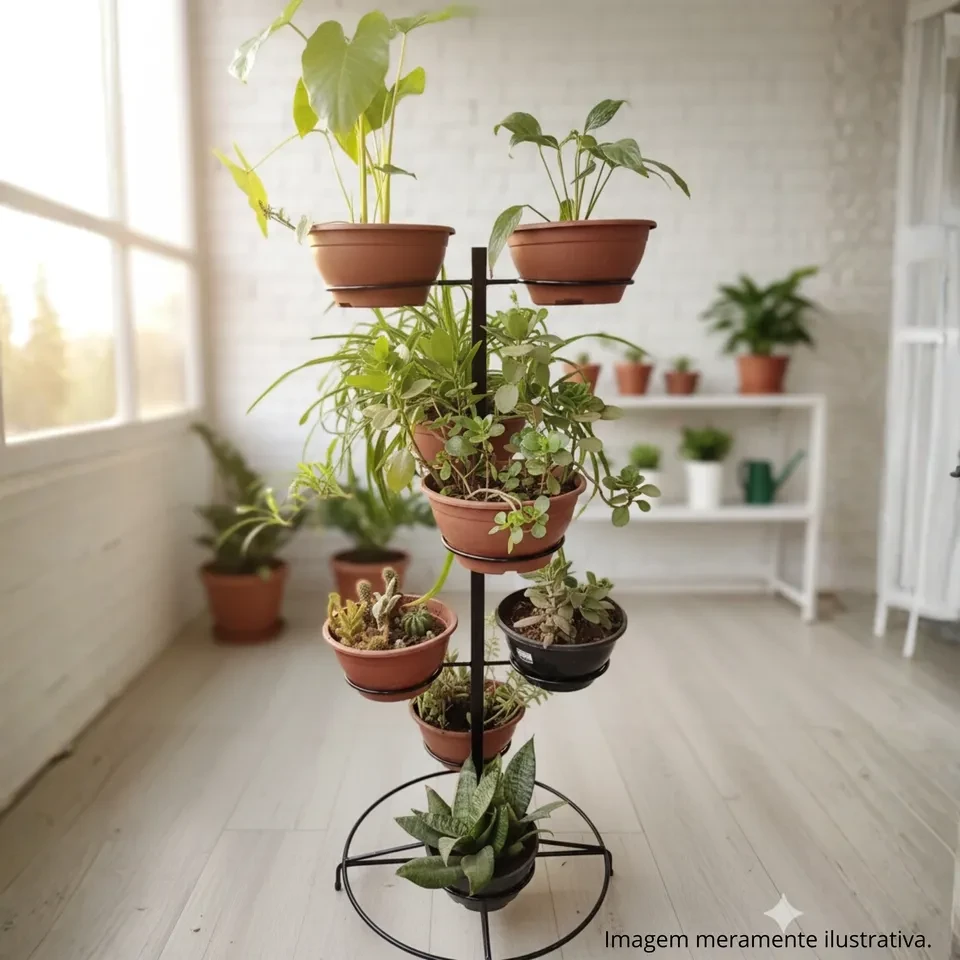 Suporte de chão para 8 vasos de plantas - 2