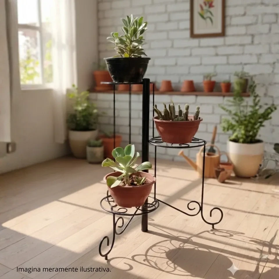 Suporte para 3 Vasos de Plantas  - 2