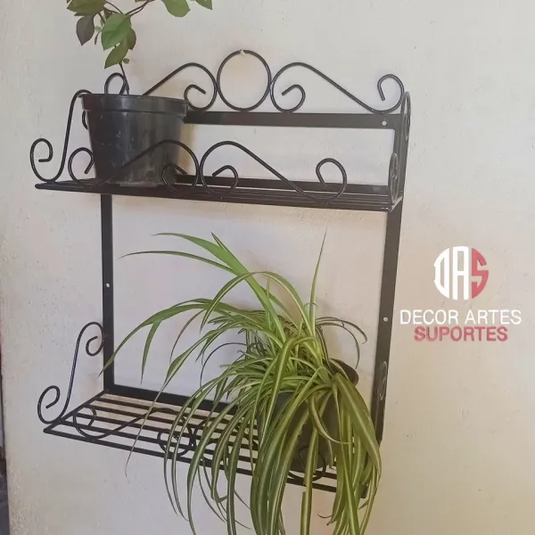 Suporte 2 andares para vasos de plantas