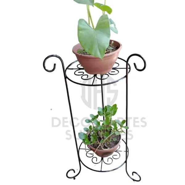Suporte p/ 2 vasos de plantas.