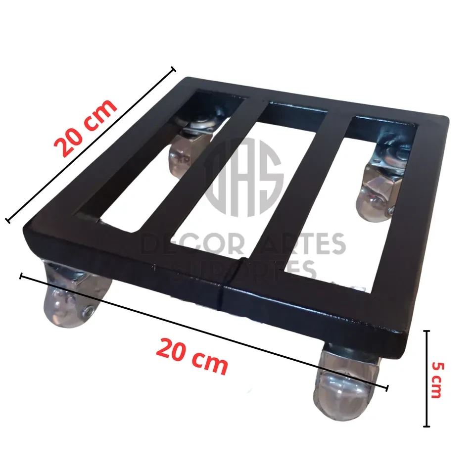 Suporte p/ vaso de planta com rodinhas de silicone  - 3