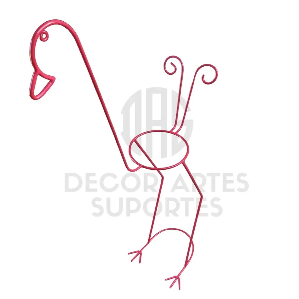 Suporte para planta com design de um flamingo. - 2