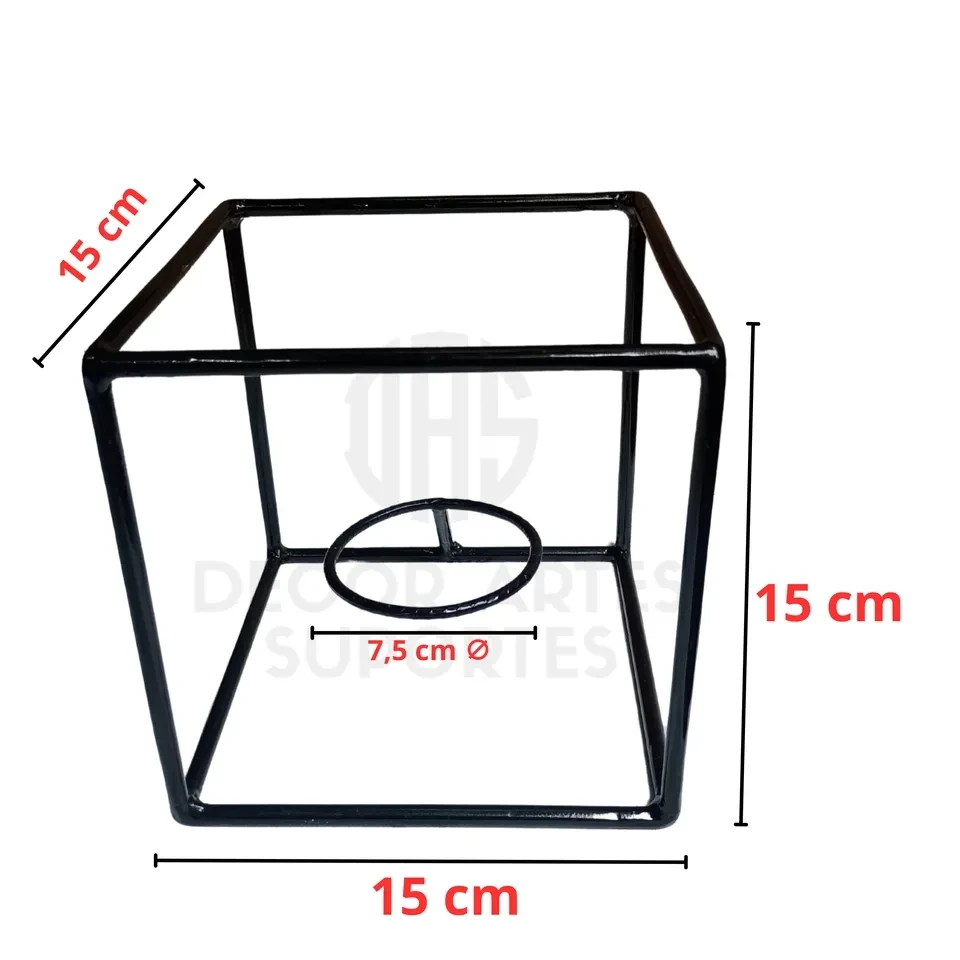 Suporte p/ kokedama  cubo (15x15x15) - 2