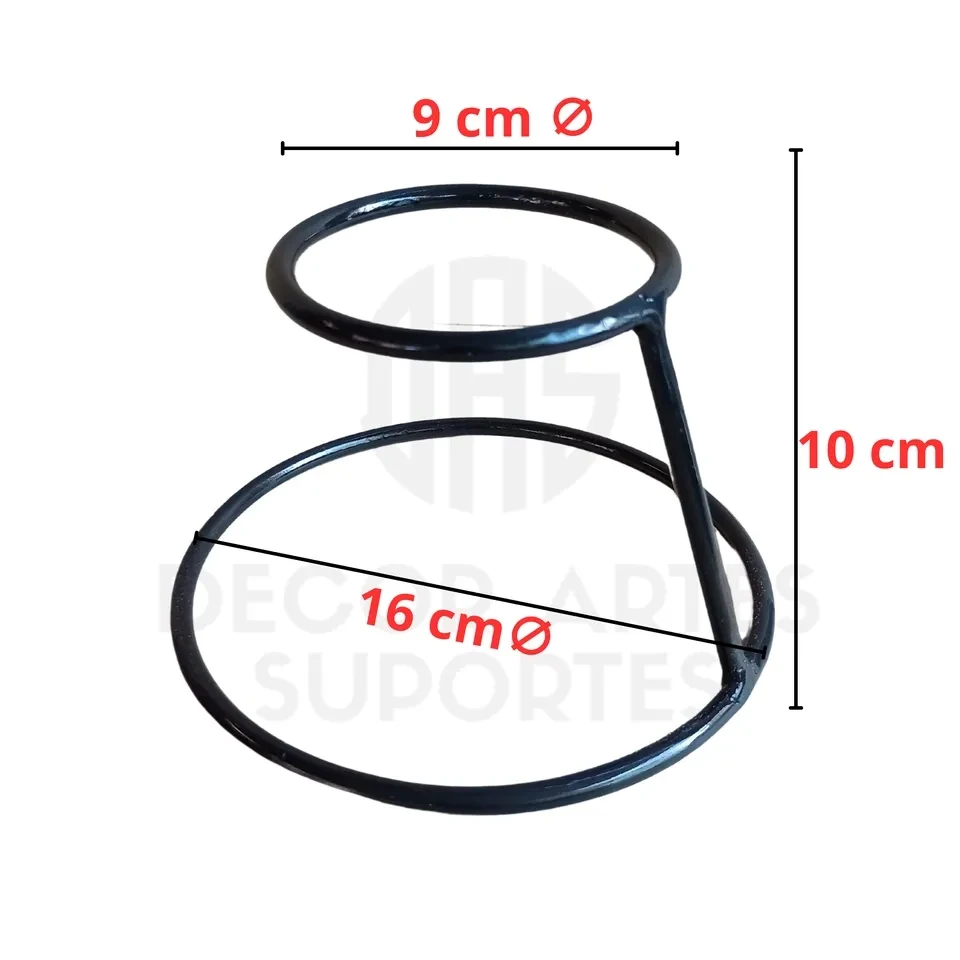 Suporte flutuante aro kokedama A.10 cm - 2