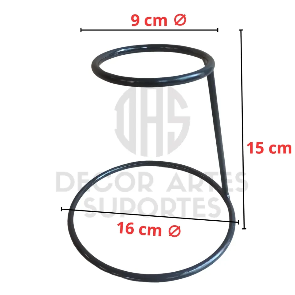 Suporte flutuante aro kokedama A.15 cm - 2