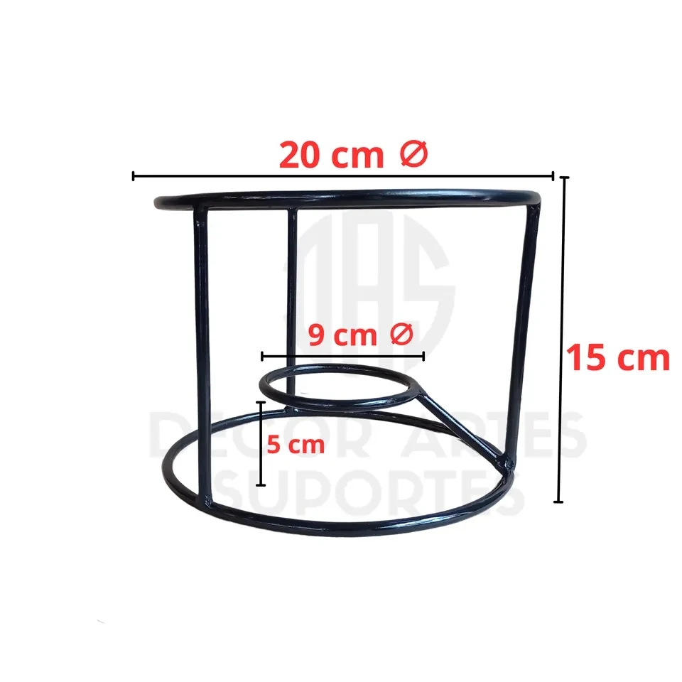 Suporte redondo p/ kokedama.(A.15cm) - 3