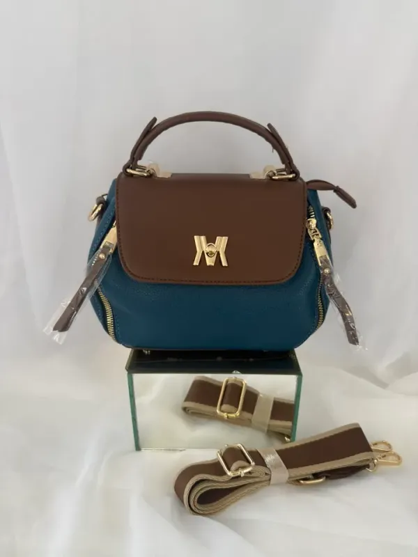 Bolsa baú médio azul cobalto 