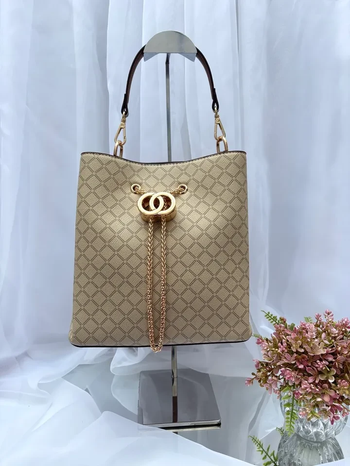 BOLSA MÉDIA MONOGRAMA BEGE - BOL 203 - 2