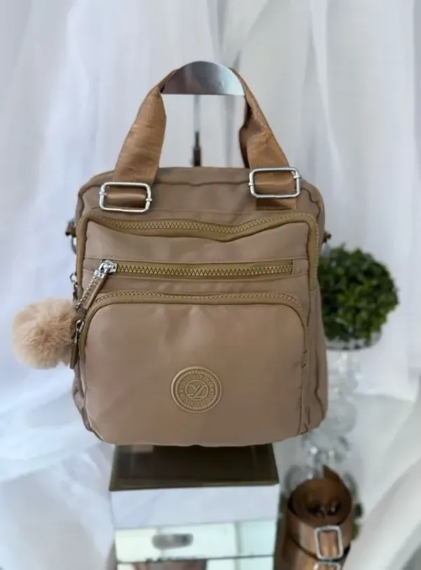 MOCHILA MEDIA IMPERMEÁVEL  BEGE - BOL 126
