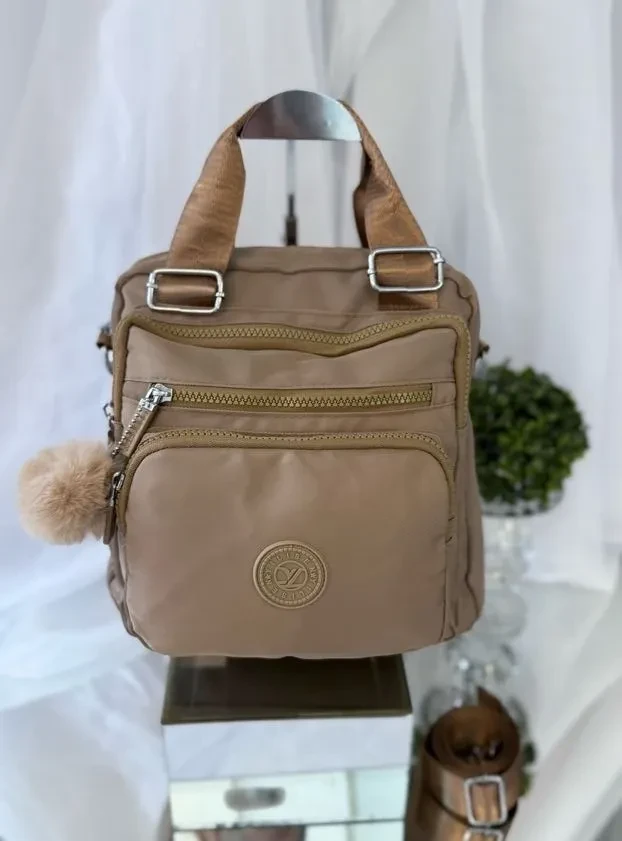 MOCHILA MEDIA IMPERMEÁVEL  BEGE - BOL 126 - 1