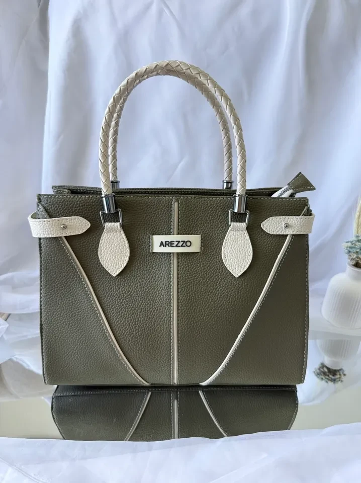 BOLSA GRANDE VERDE COM OFF WHITE AREZZO - BRL 086 - 1