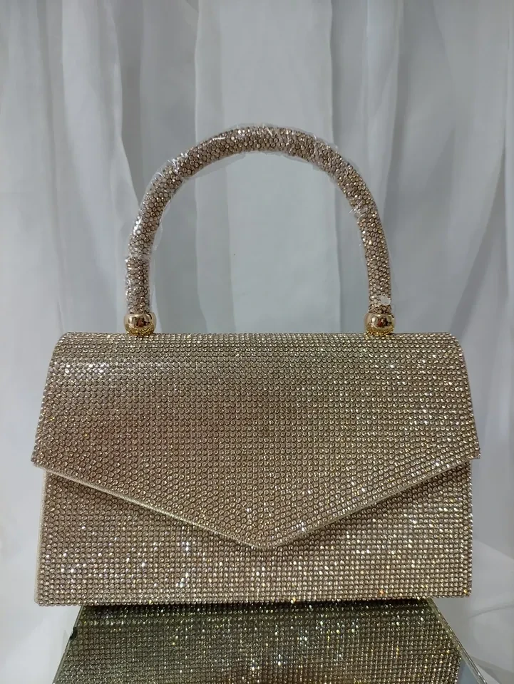 134 BOLSA FESTA DOURADA STRASS - BOL 134 - 1
