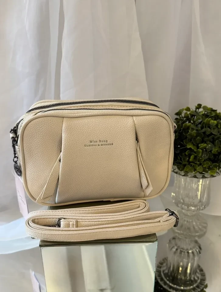 BOLSA MÉDIA OFF WHITE ALÇA EM COURO - BOL 128 - 1
